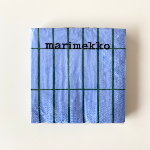 2023春夏【marimekko】ランチサイズ ペーパーナプキン TIILISKIVI ライトブルーxグリーン 20枚入り