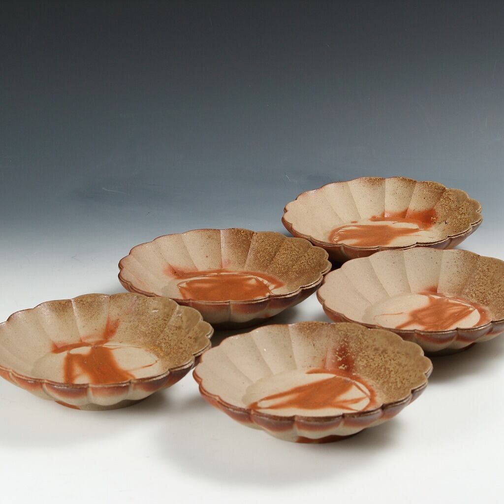 京焼　花弁形向付　9客　11cm　大正～昭和初期 京焼 花弁形向付 9客 11cm 大正～昭和初期 京焼 花弁形向付 9客 11cm