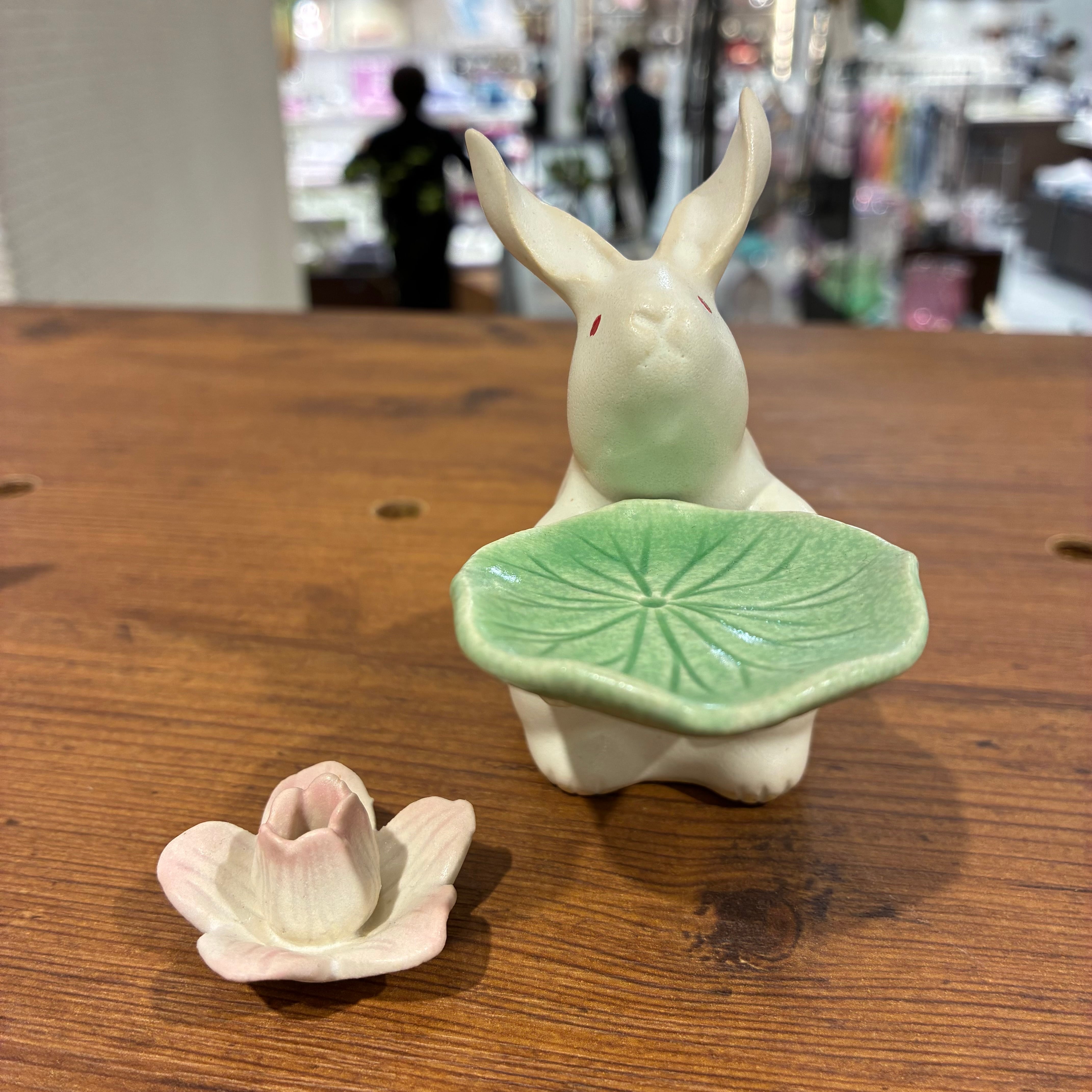 再入荷】【'26夏】うさぎ(高さ7.5cm)蓮葉 | TSUNE;田中恒子の器