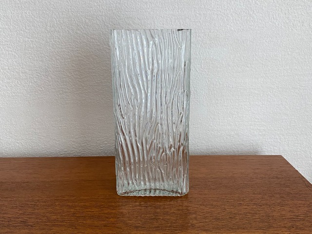 〈vintage〉textured glass vase