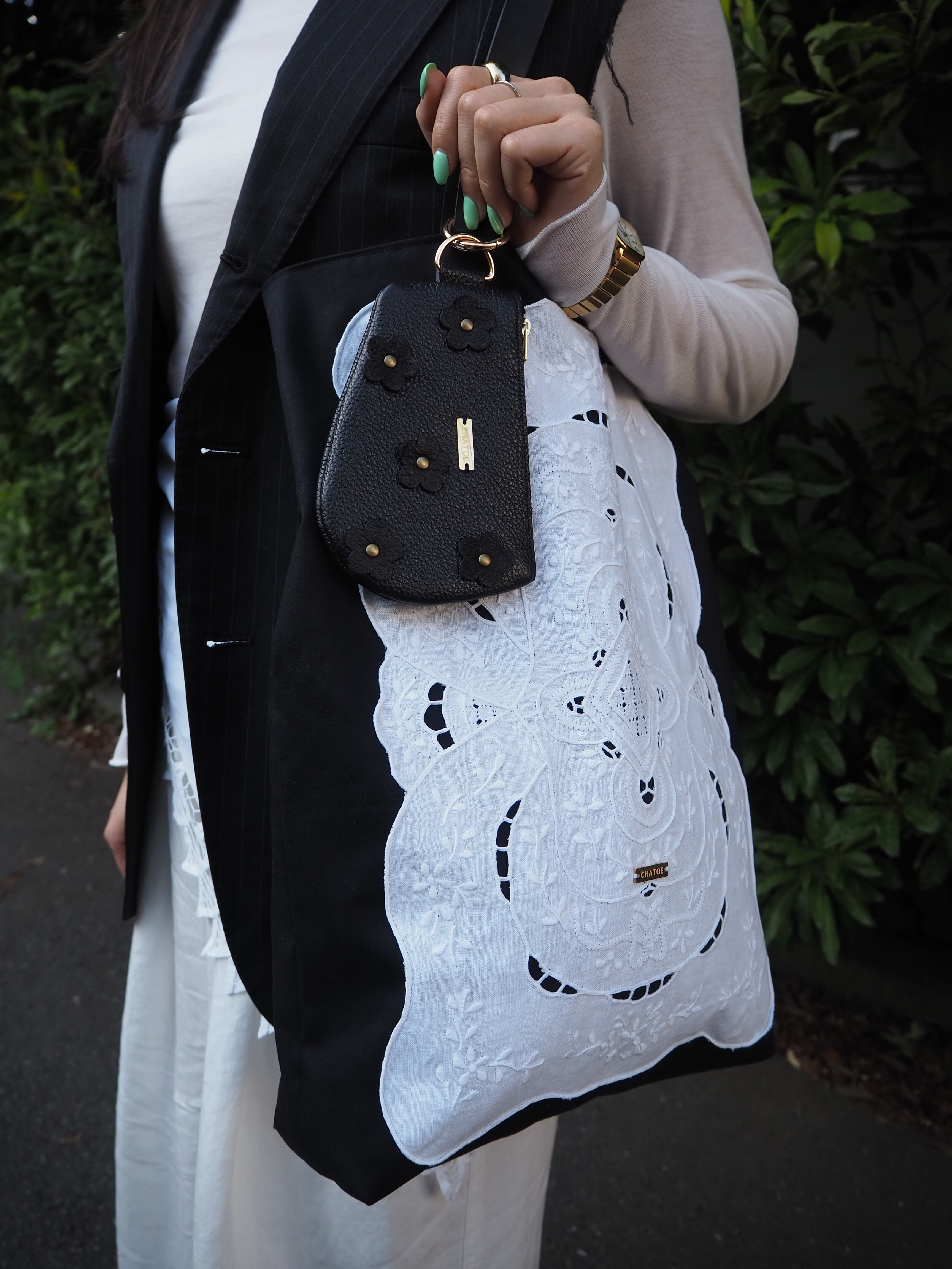 vintage lace tote bag | CHATOE