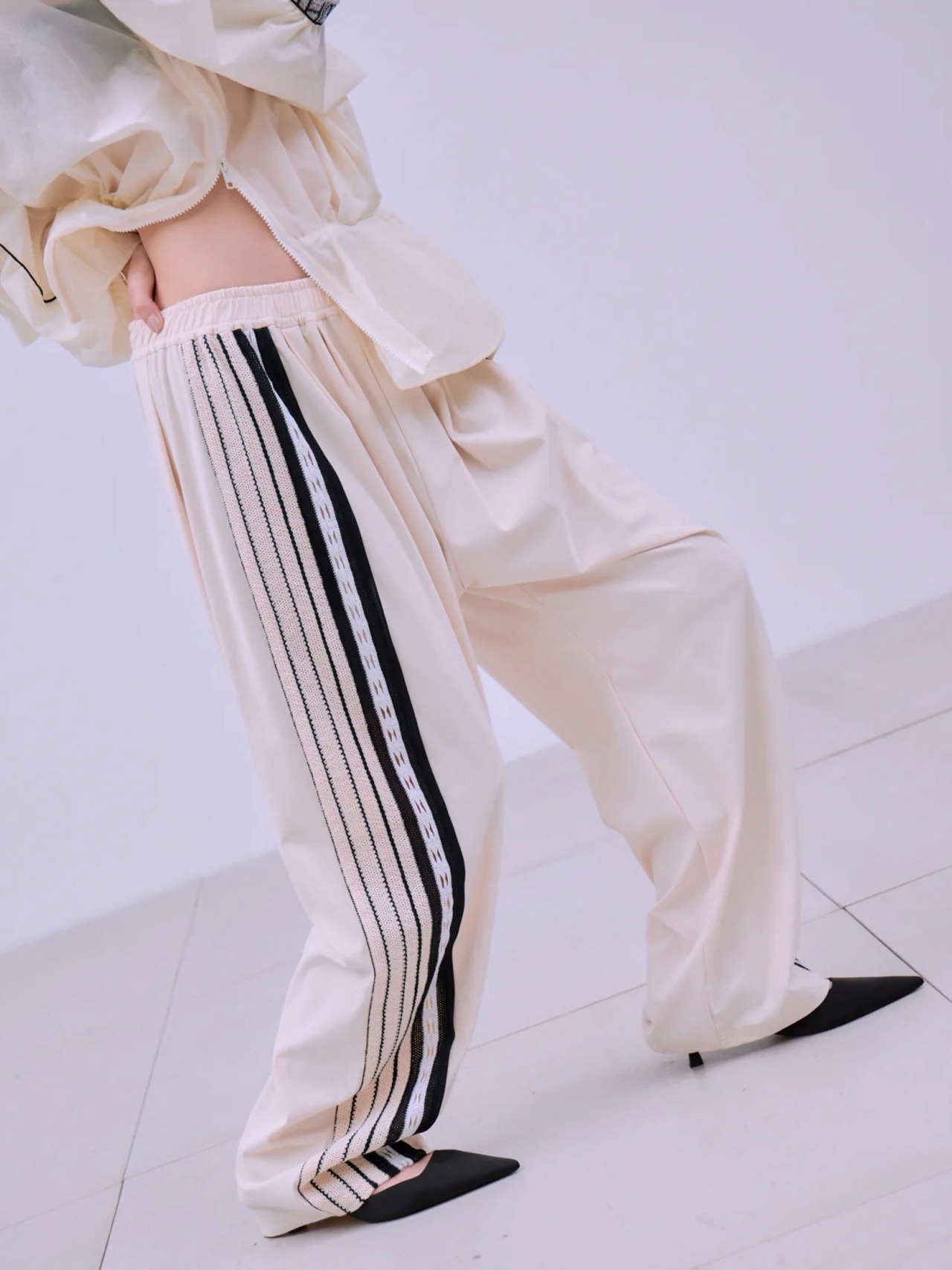 【26SS】THINGS THAT MATTER シングスザットマター / パンツ / TORCHON LACE SWITCHING PANTS - 1