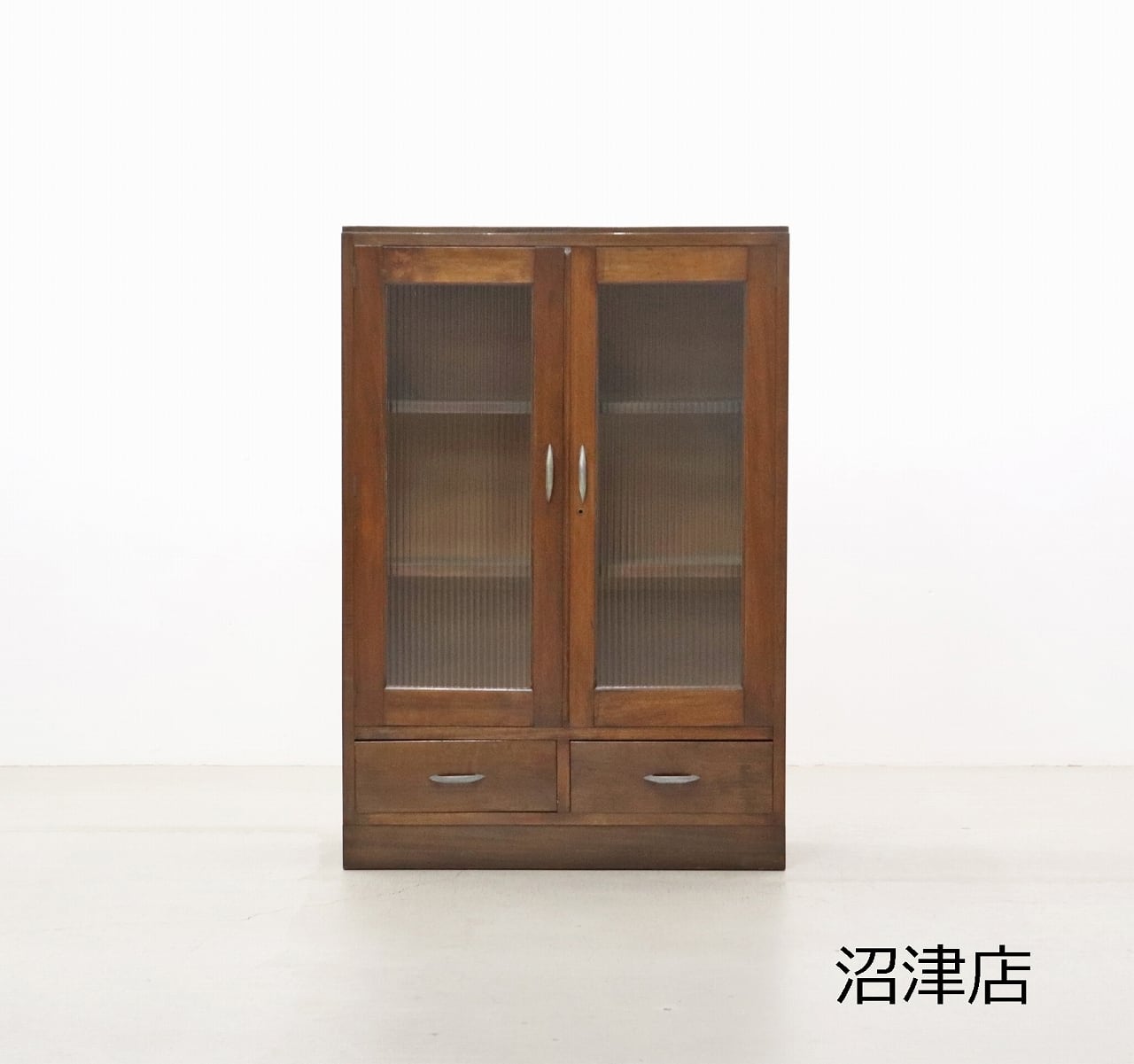 沼津店】レトロ 無垢材 本箱 食器棚 書庫 戸棚 収納