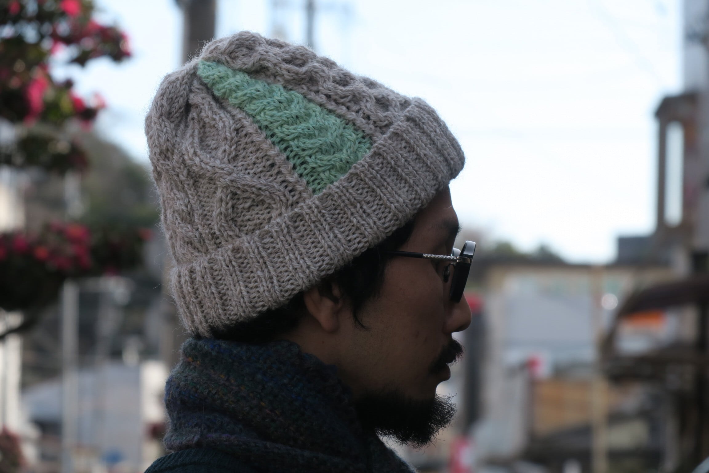 秋山毛糸店オリジナルレシピ 「アラン模様のニット帽子」編み図データ