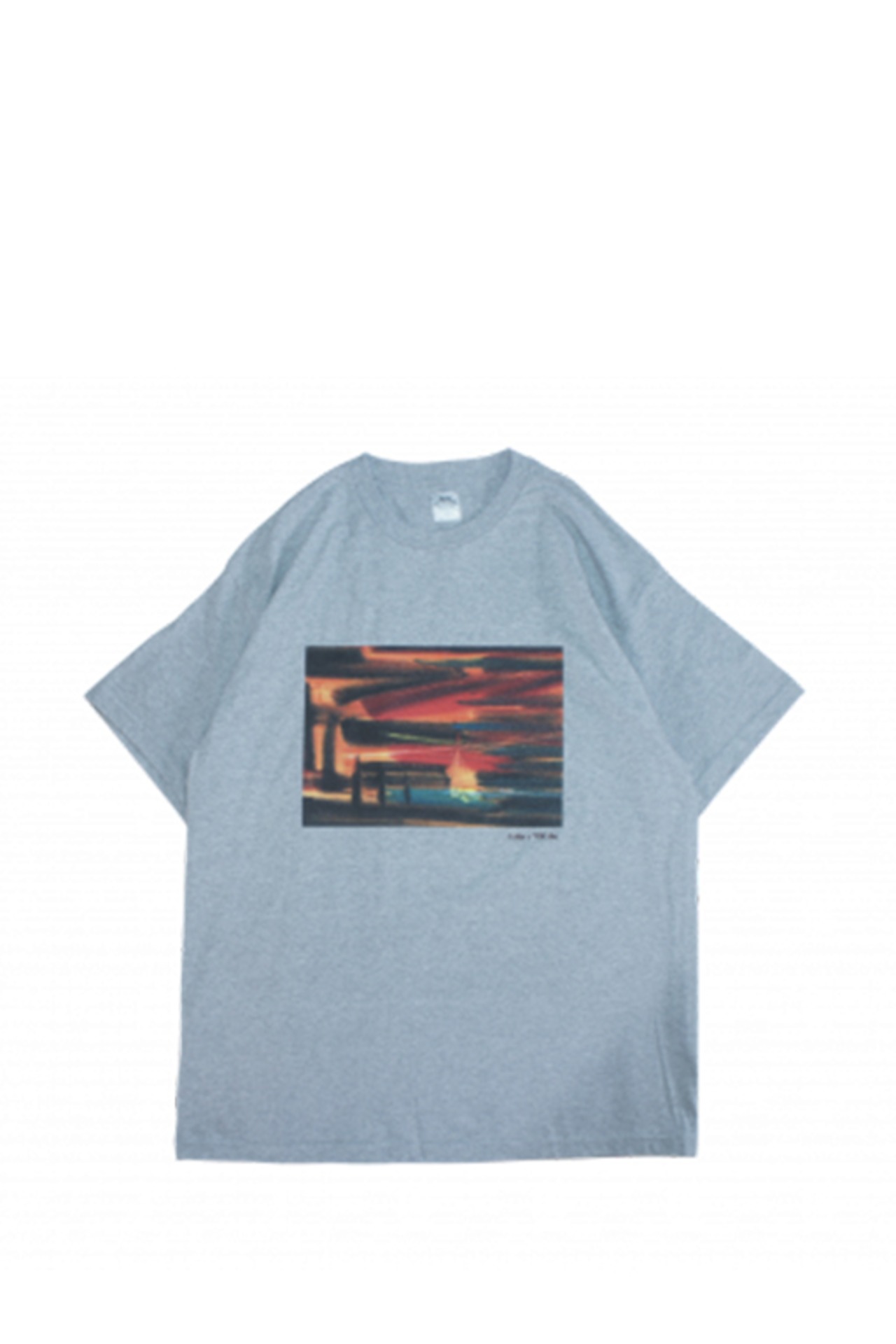 WAX(ワックス) "Sunrise Tee Art by,P.coller"(GRY)