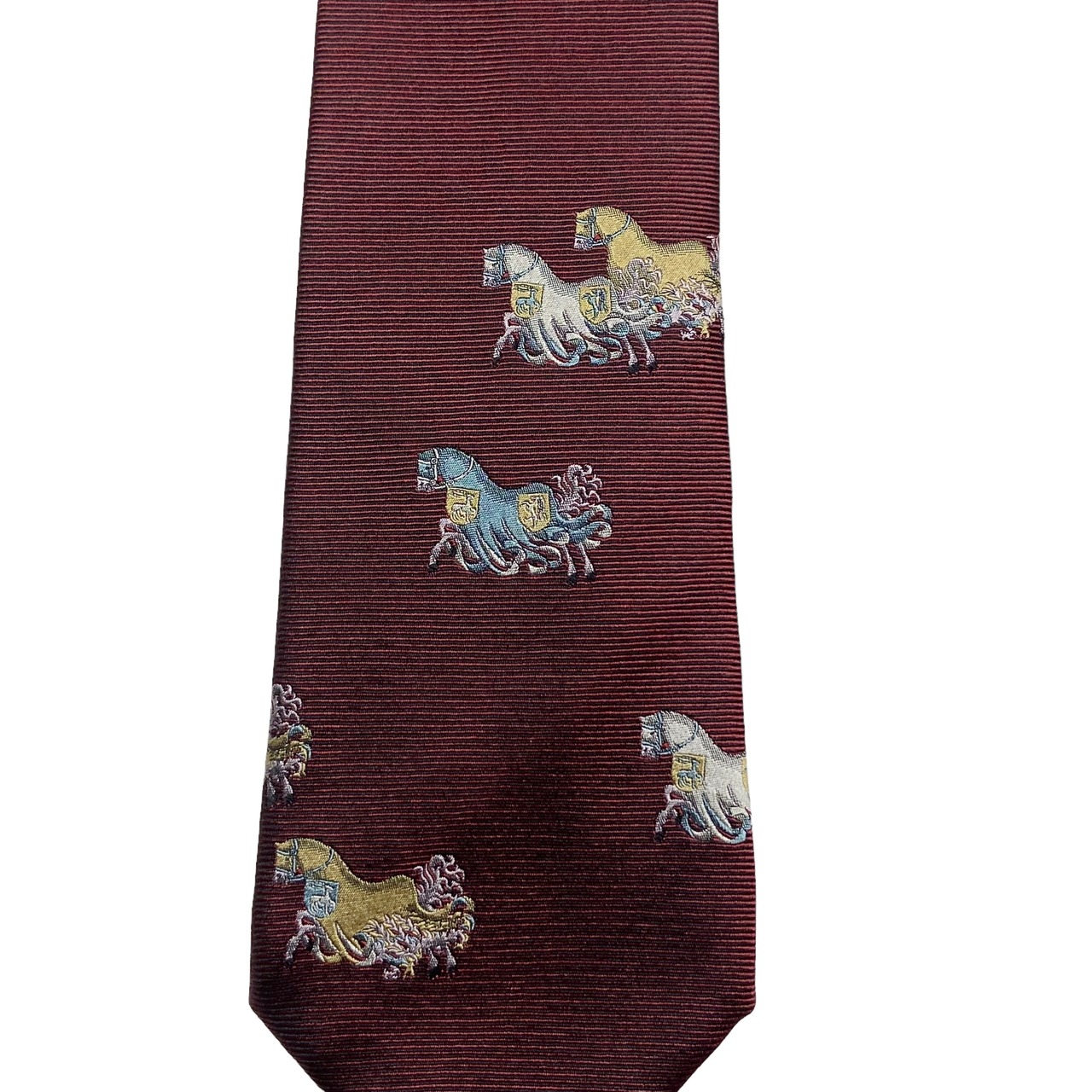 DOMINIQUE FRANCE horse woven silk tie