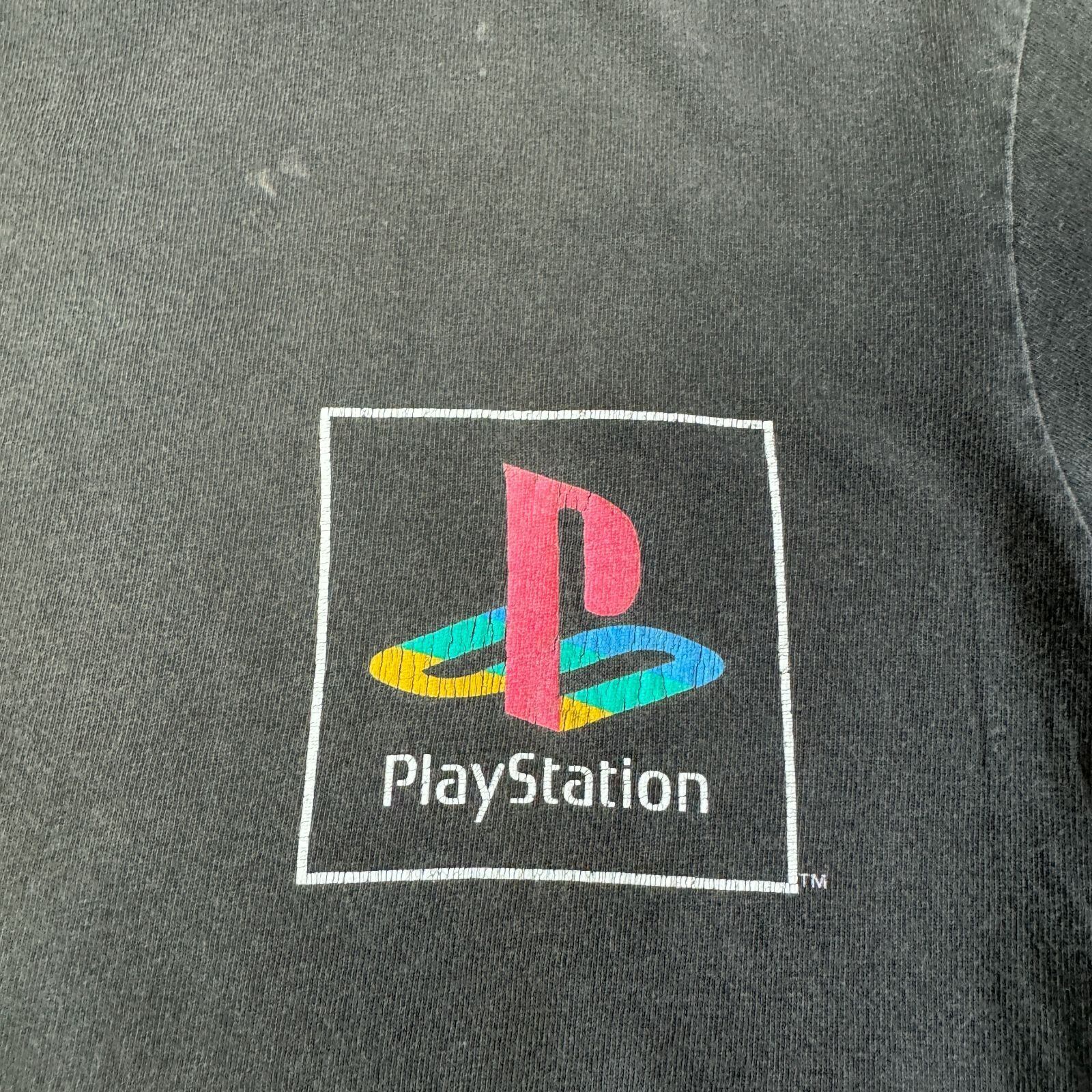 90s PlayStation ロゴ プリント Tシャツ Mサイズ プレイステーション