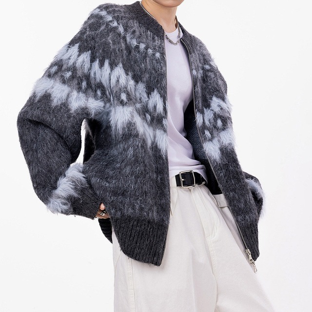 Brushed zip blouson A00274