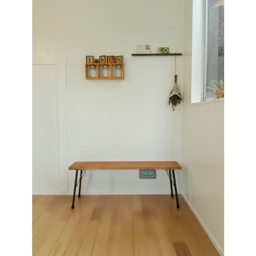 サイズ変更可 ベンチ W90cm×D30cm×H43cm／カフェ風