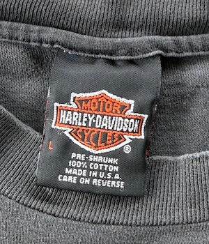-Harley Davidson- Vintage 90s L Print T-shirt made in USA