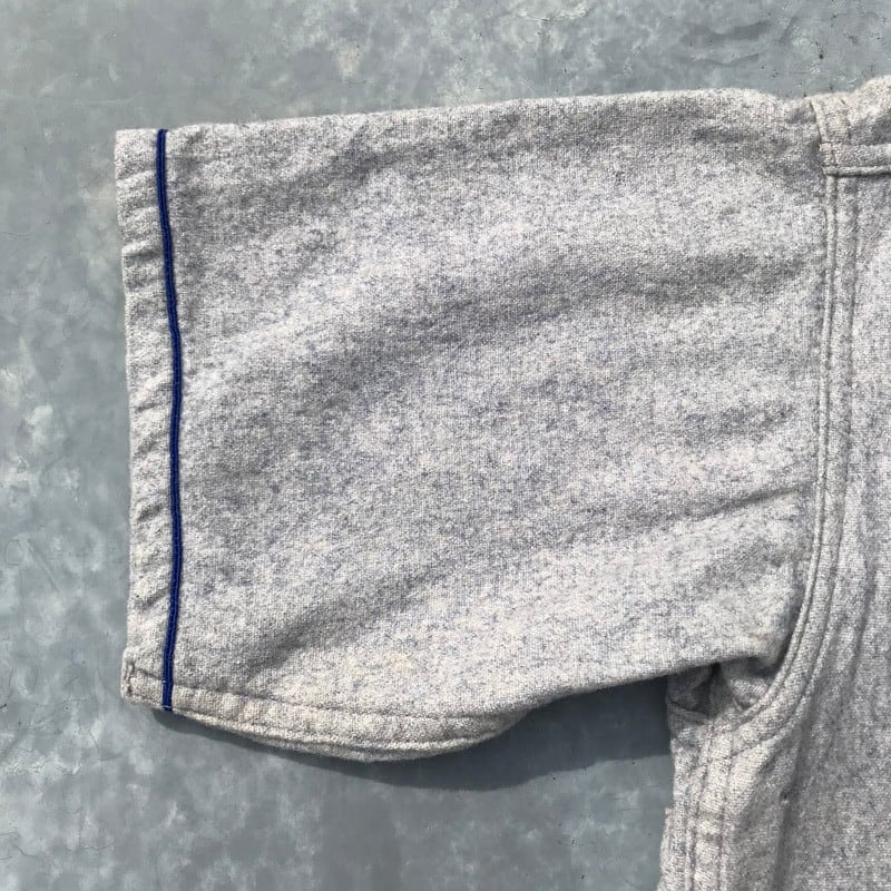 40's Rawlings ローリングス ウールベースボールシャツ グレー ブルー