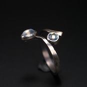 【1点もの】シルバーブルームーンストーン×アンデシンラブラドライト リング#11