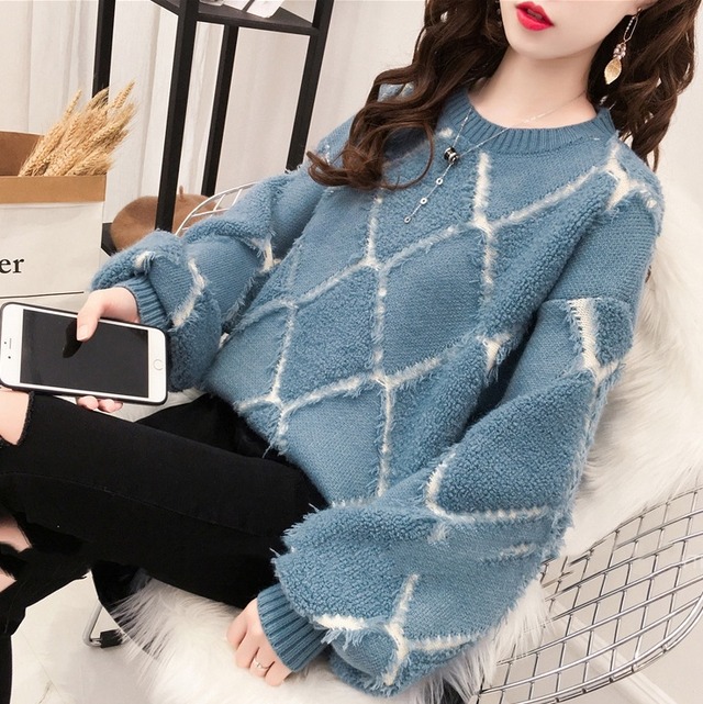 【tops】セータートレンドファッションゆったり合わせやすい人気