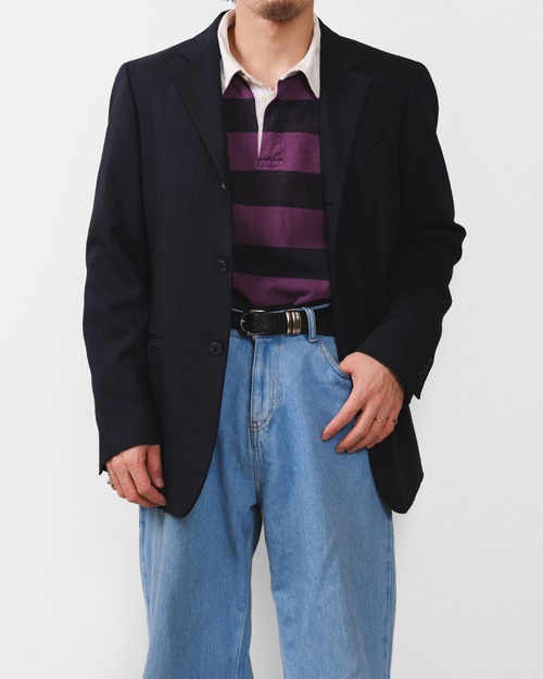 [Late 1990s- Early 2000s] "VERSACE JEANS COUTURE" 3B Stripe Tailored Jacket (Made in Italy）