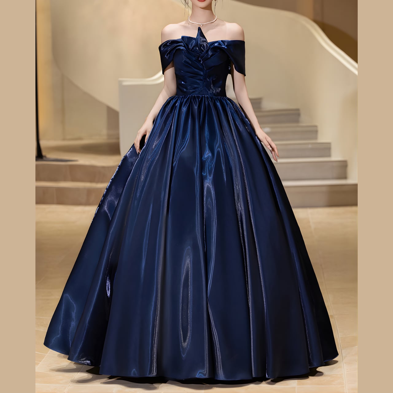 オフショルダー胸元ローズR 1567