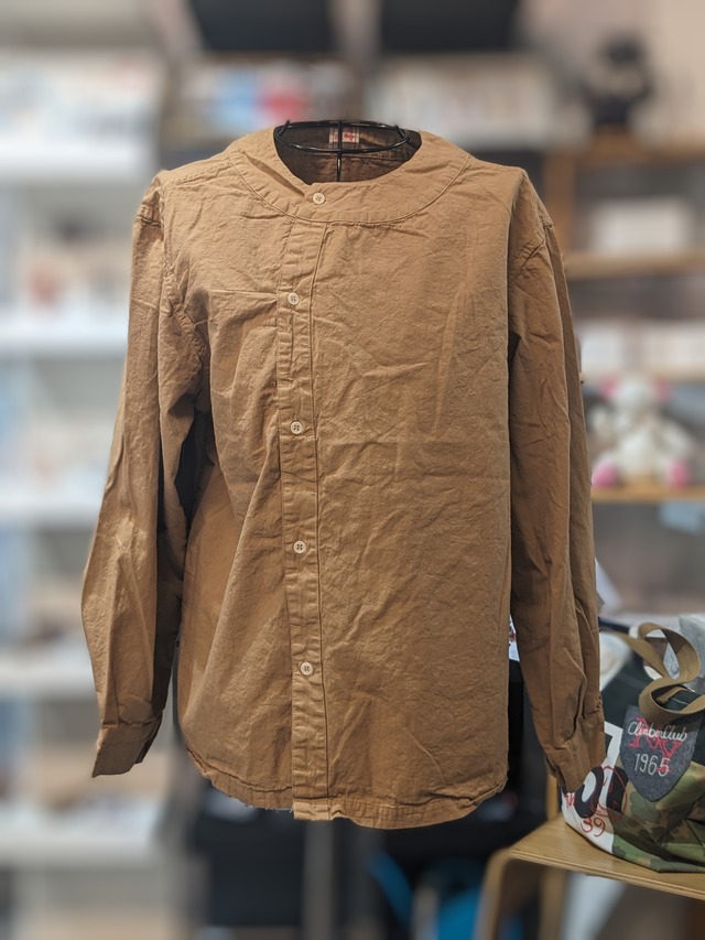 【PRODUCTS】40’S French type  Farmers Shirts Overdye  Beige 40年代フレンチ ファーマーズシャツ染 べ－ジュ