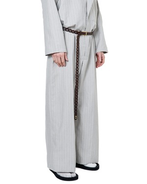 m's braque "ASSYMMETRIC ONE-SIDE LAPEL JUMP SUIT 〔NATURAL STRIPE〕"