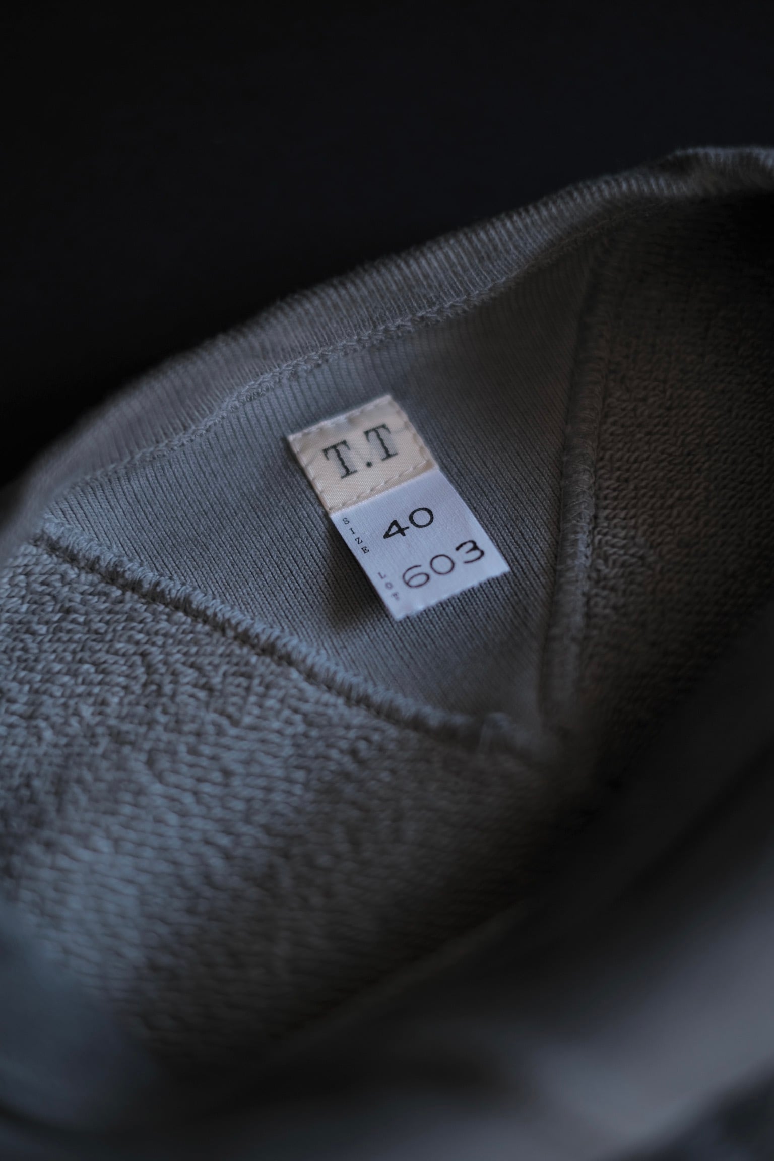 LOT.603 SWEAT SHIRT（Charcoal Dyed Gray） T.T / LOT.603 SWEAT SHIRT 