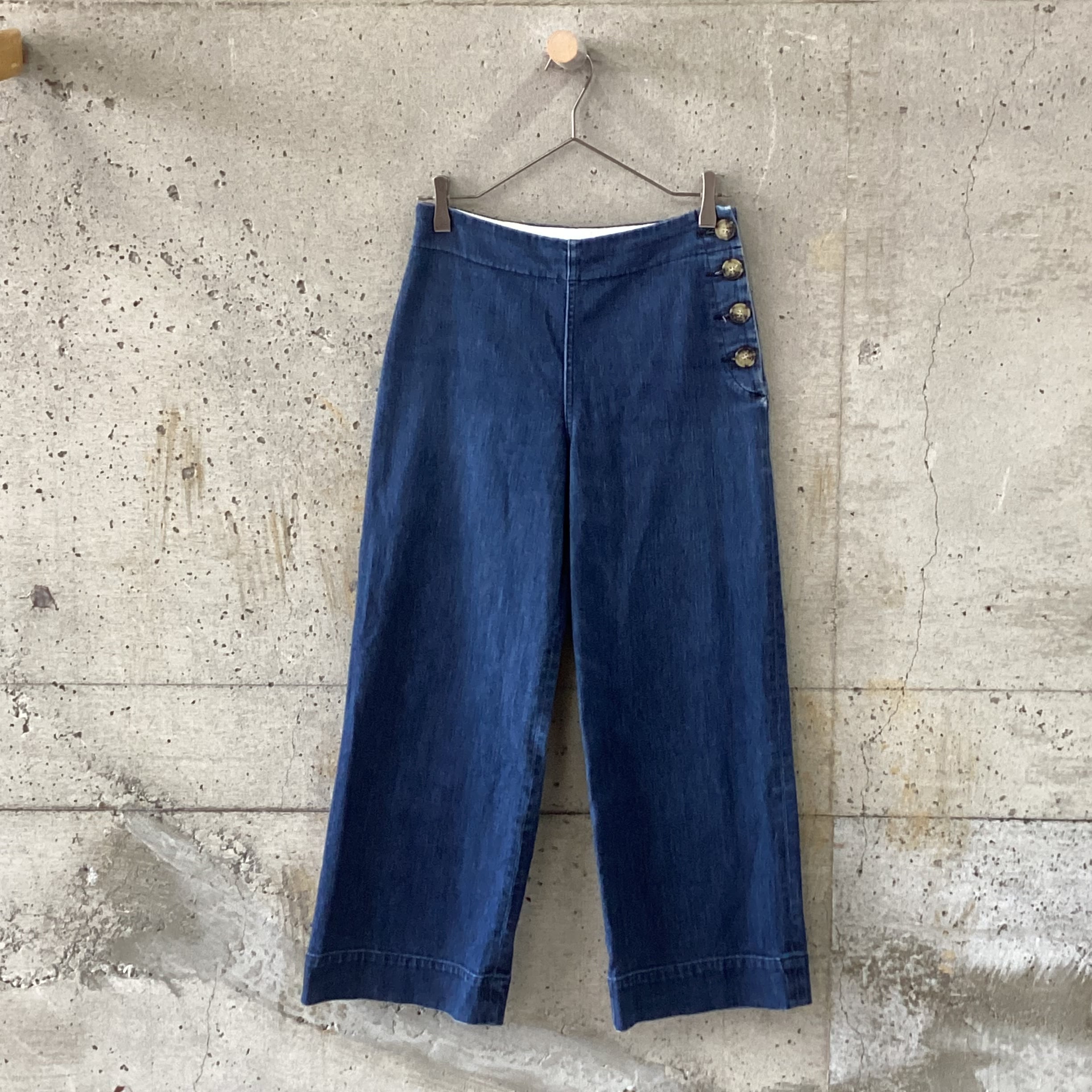 Marine denim pants