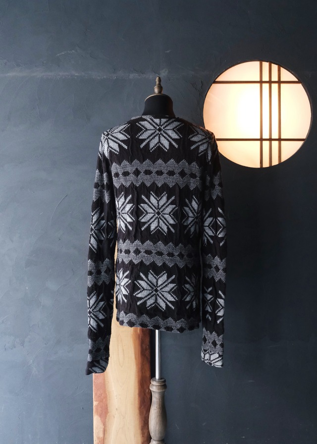 RAF SIMONS 03AW nordic super long sleeves bumpy knit