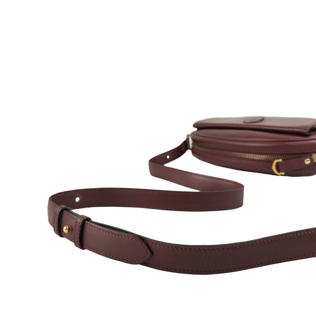 Cartier カルティエ マストライン ショルダーバッグ ボルドー ロゴ レザー vintage ヴィンテージ オールド vfnedy