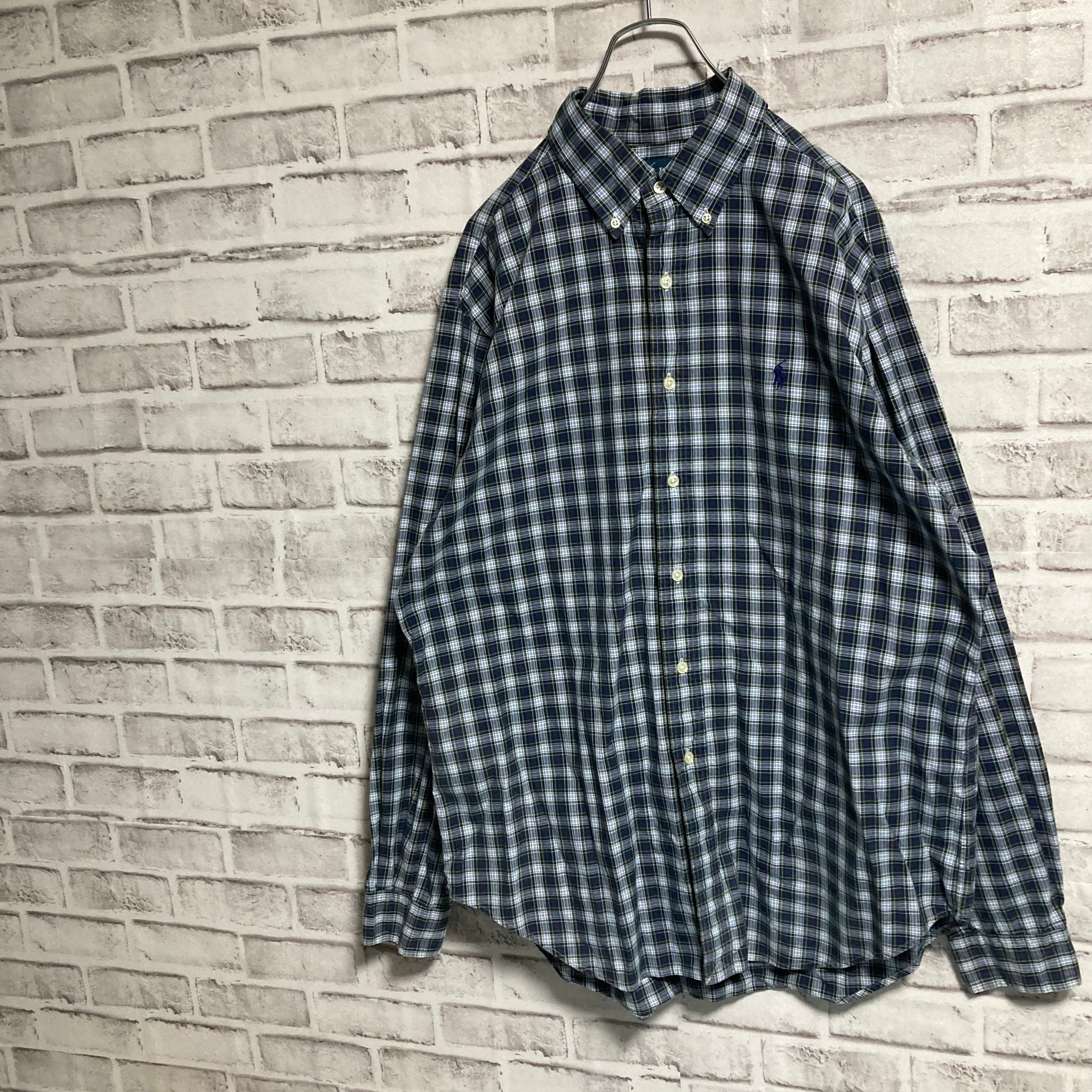 Ralph Lauren】L/S Check Pattern BD Shirt L 90s ラルフローレン ...