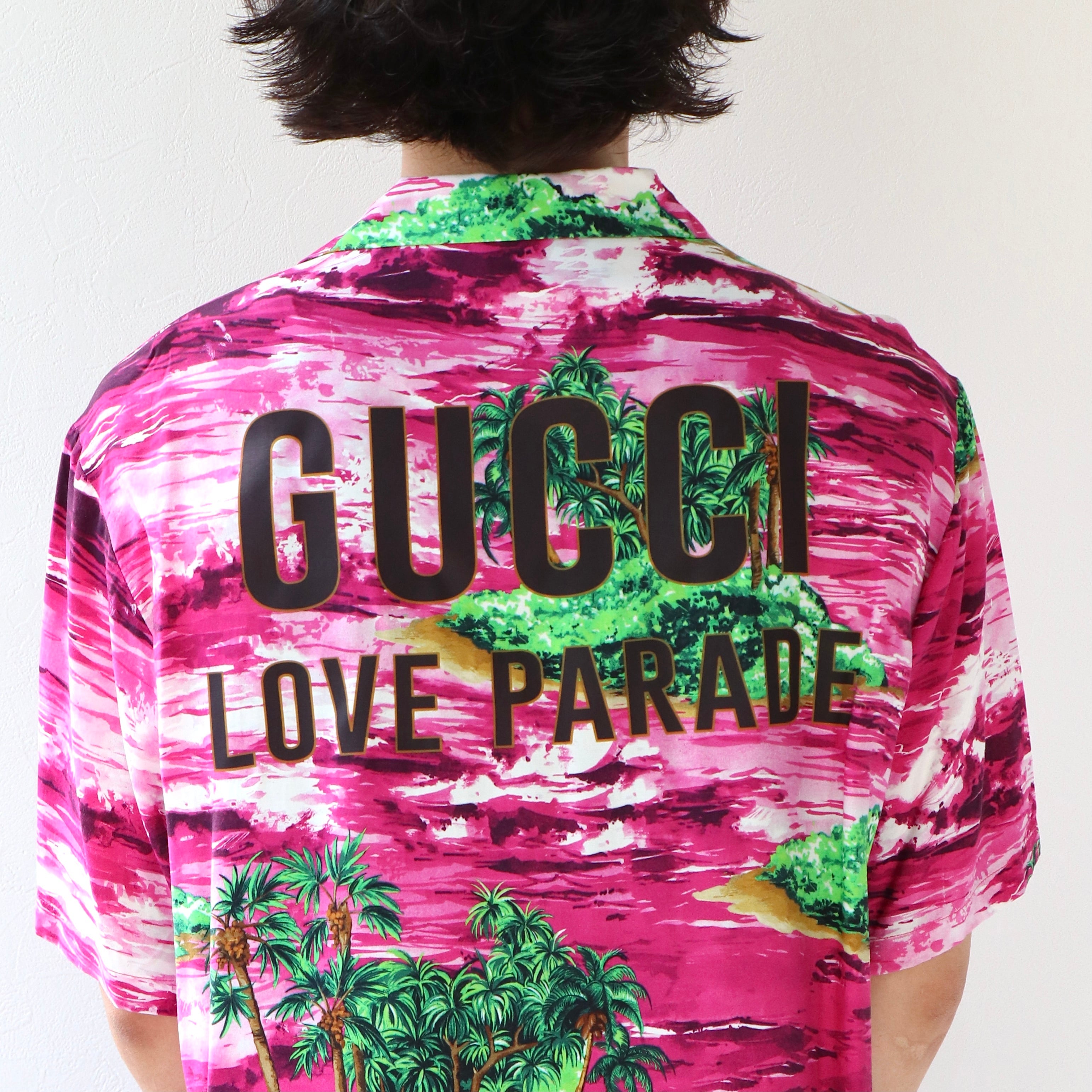 GUCCI 2022ss Love Parade アイランドプリント シャツ レーヨン グッチ