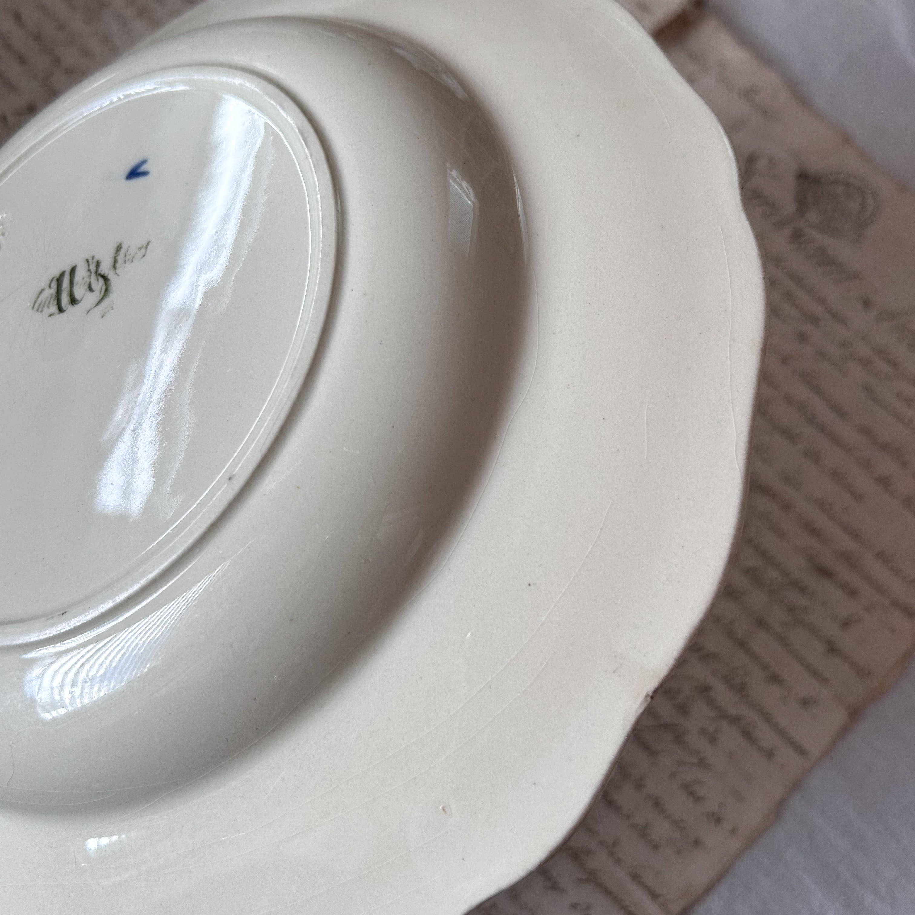 フランスアンティーク】 SARREGUEMINES （サルグミンヌ） Fontanges 深