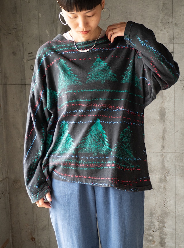unknown 1990s Tree diagram t-shirt