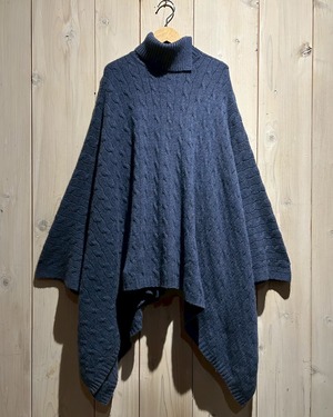 【a.k.a.C.a.k.a vintage】“Ralph Lauren” Loose Cable Knit Poncho