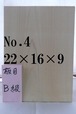 すぐに使えるヤマイチの能面材　板目　B級　No.4