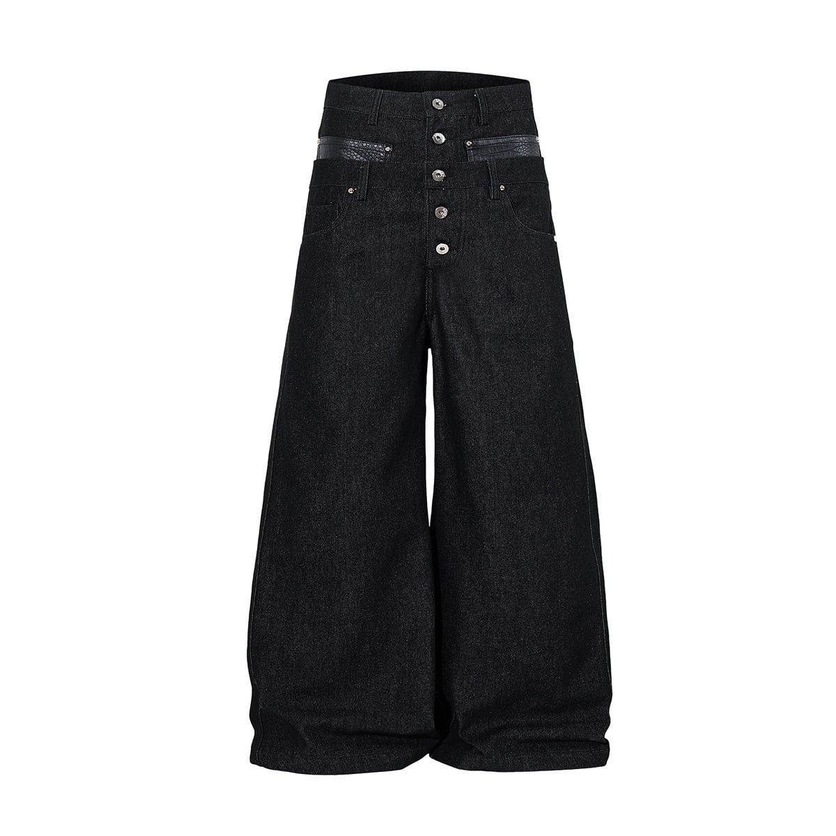 ストリート フェイクレイヤード デニムパンツ P384 | wshot