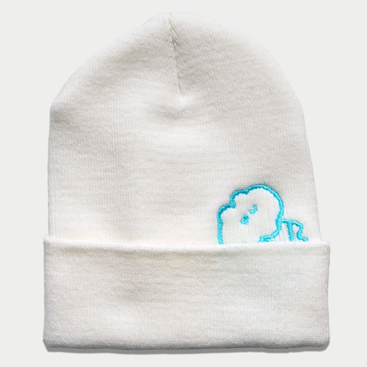 眠りウサのニット帽 / ホワイト (MK-417) | もくもくちゃん公式
