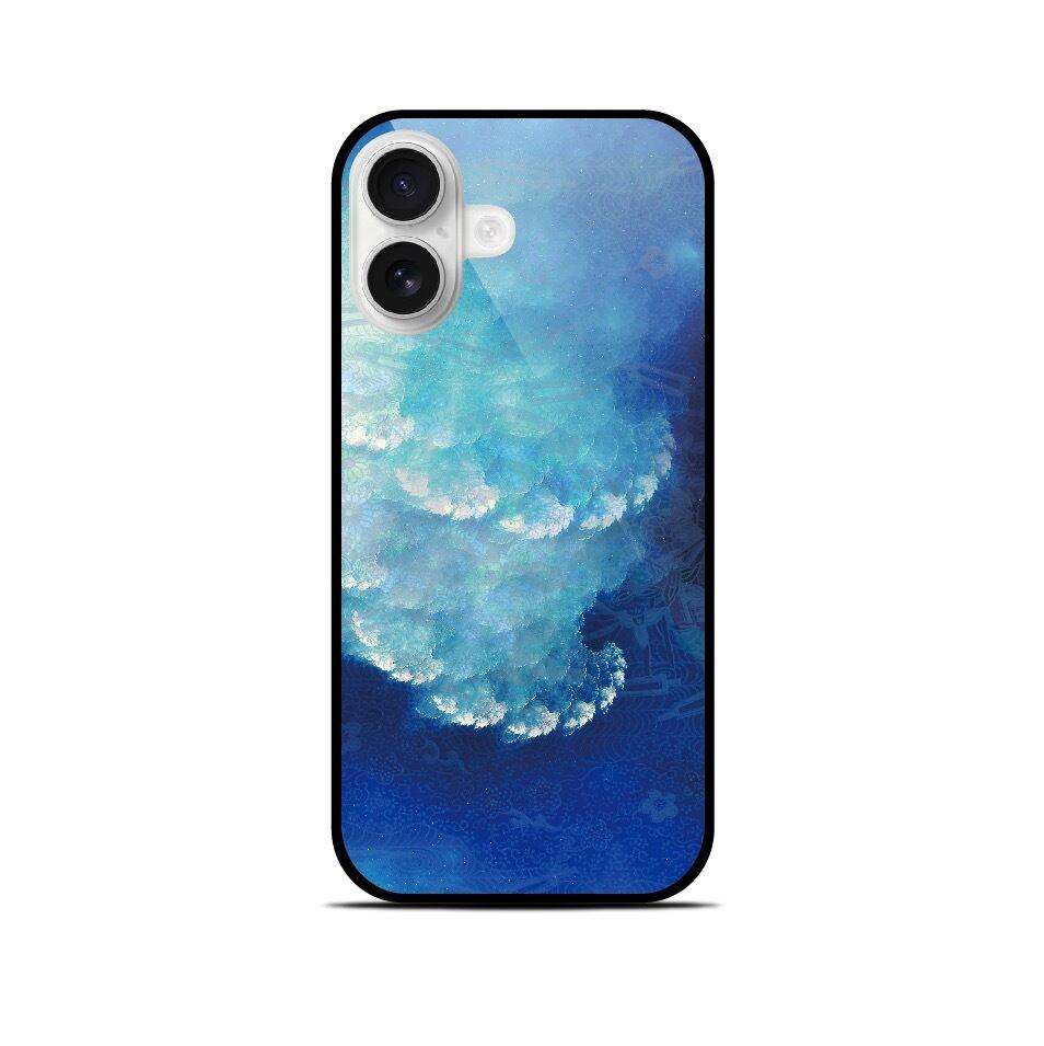 海雲 - 和風 角丸型 強化ガラスiPhoneケース | 紫乃二夢（しのに
