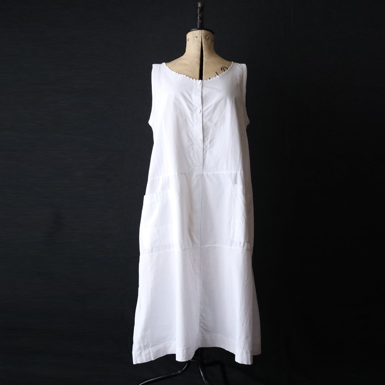 france antique linen dress / nighty アンティークリネンワンピース