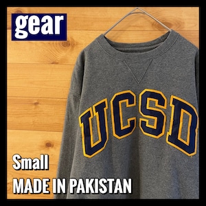 【gear】カレッジ 刺繍ロゴ UCSD カリフォルニア大学サンディエゴ ビッグロゴ アメリカ古着