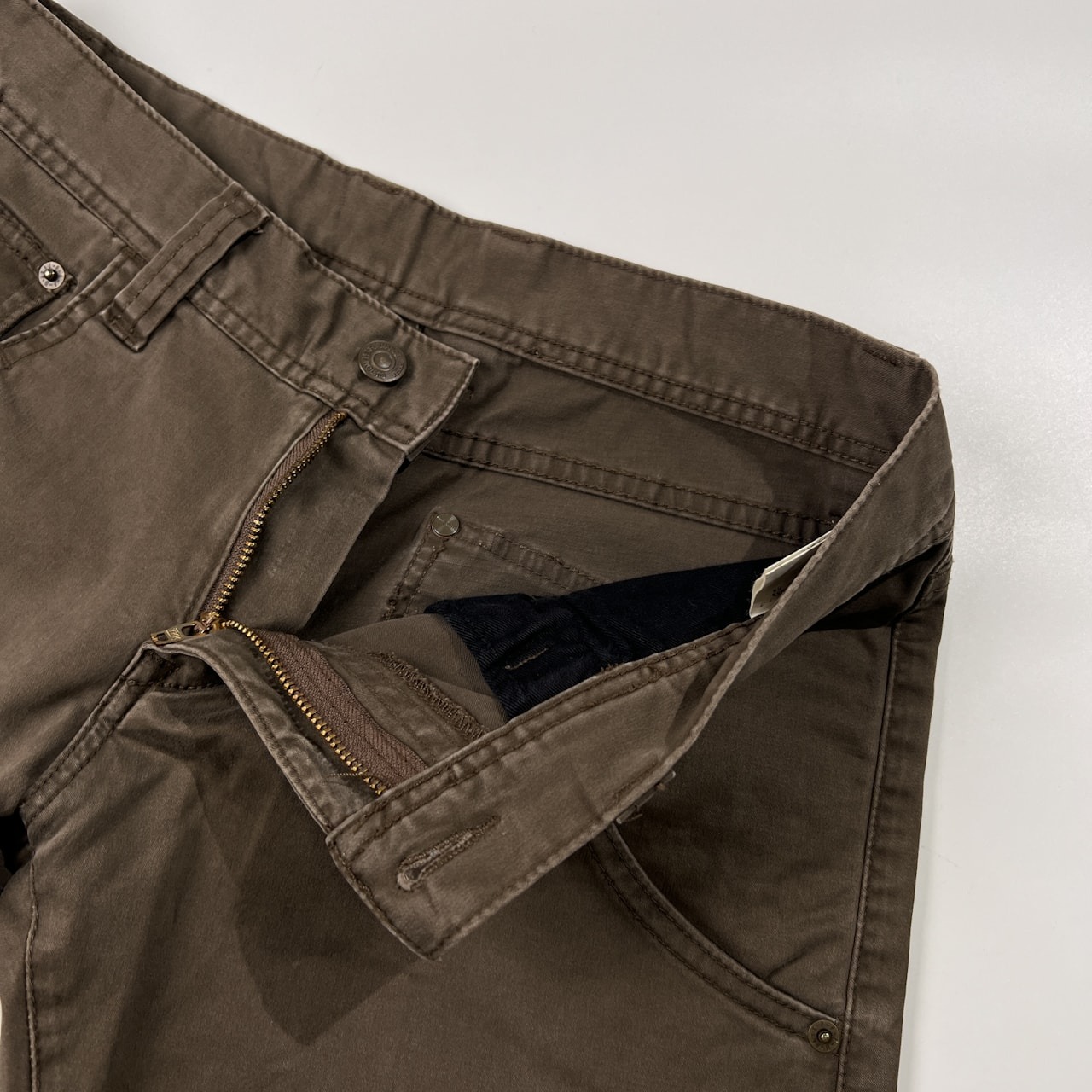 00s Y2K PPFM ピーピーエフエム 立体 カーブデザイン パンツ サイズ M /メンズ/ブラウン系/アーカイブ