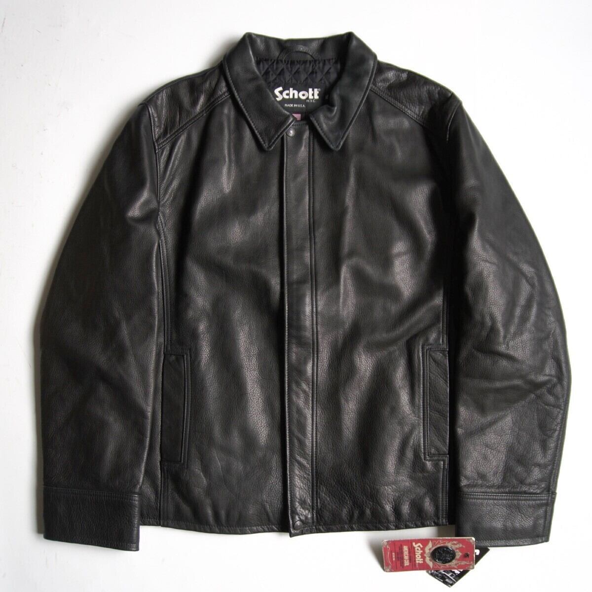 極美品/タグ付き】SCHOTT【235/シングルライダースジャケット】XL