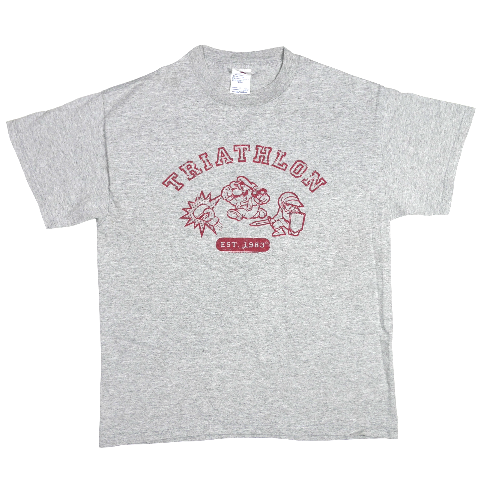 USED【M】Vintage 00s Nintendo Triathlon Tee / Delta ©️2004