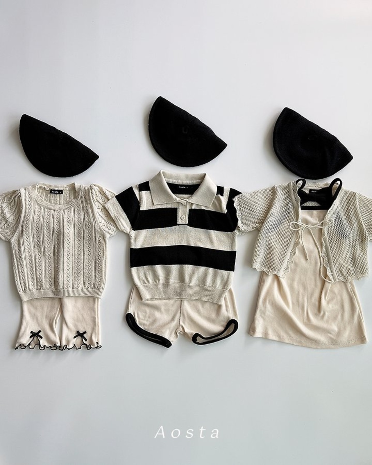 [Aosta] Ribbed Ribbon Dress / [아오스타] 골지리본원피스