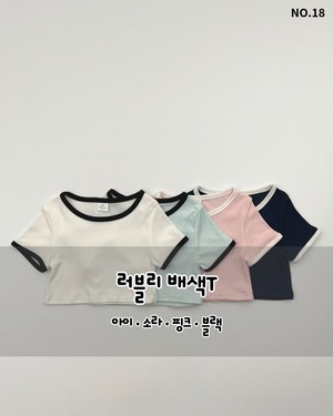 [HARO HARO] Lovely color block tee (2XL/3XL/4XL) / [하로하로] 러블리배색티 (2XL/3XL/4XL)