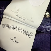 【CHROME HEARTS】クロムハーツ "CHROME HEARTSxLEVI'S" クロスボールボタン カラーデニムパンツ サイズ32