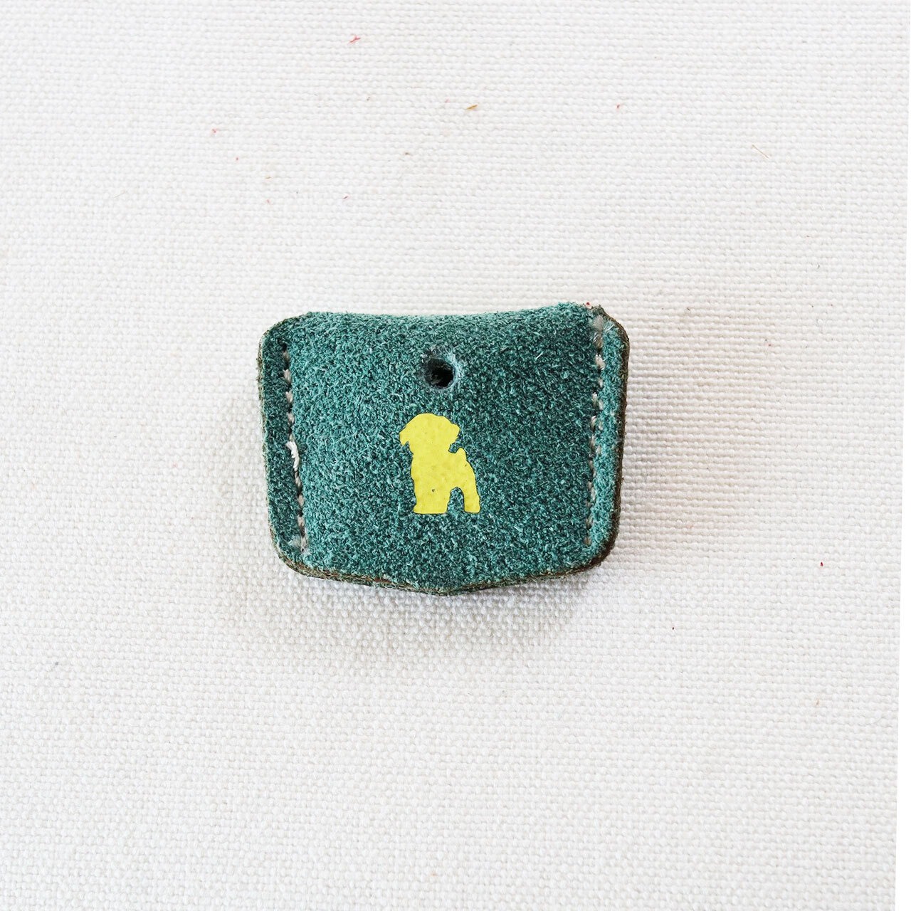 一点もの｜レザー キーキャップ｜Leather Key-cap(R)｜レギュラーサイズ｜ペパーミント "Cane"-イエロードッグ｜003