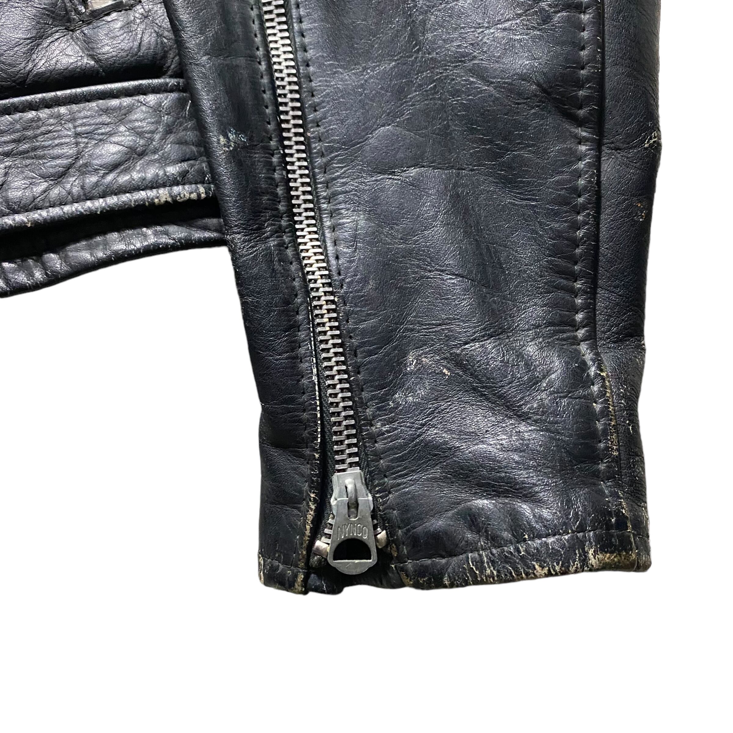 vintage 1950's black leather motorcycle jacket | NOIR ONLINE