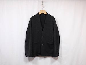 LAMOND” THERMO TWILL NO COLLAR JACKET CHARCOAL”