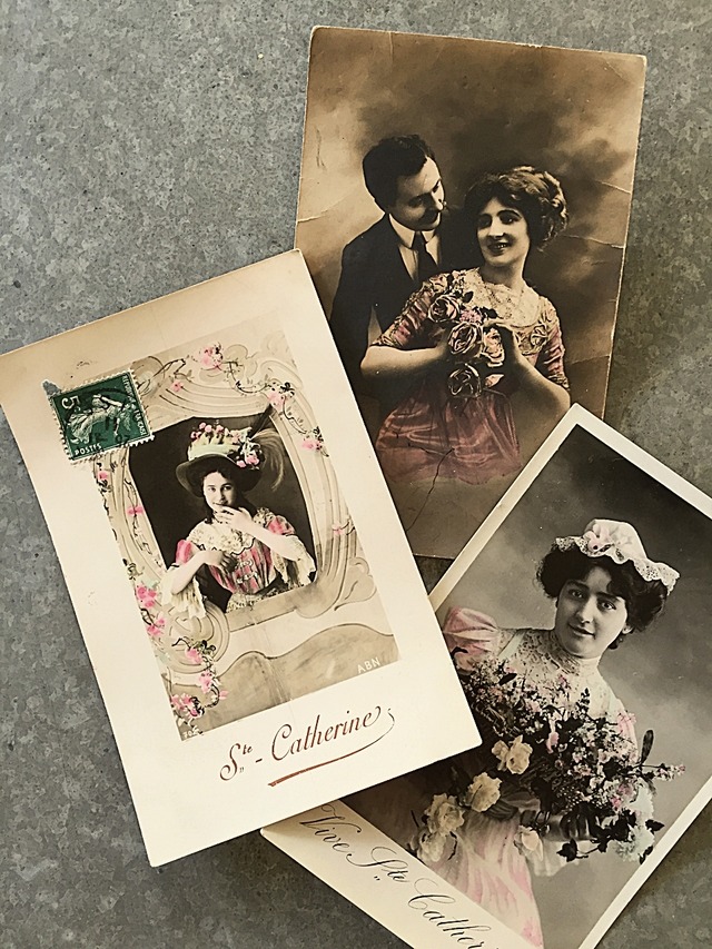 1900s France antique 永遠の淑女たち ポストカード 3p