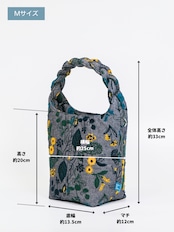 【muuc × ヌノニシタイ】筆記帳刺繍 三つ編みバッグ / ネイビー
