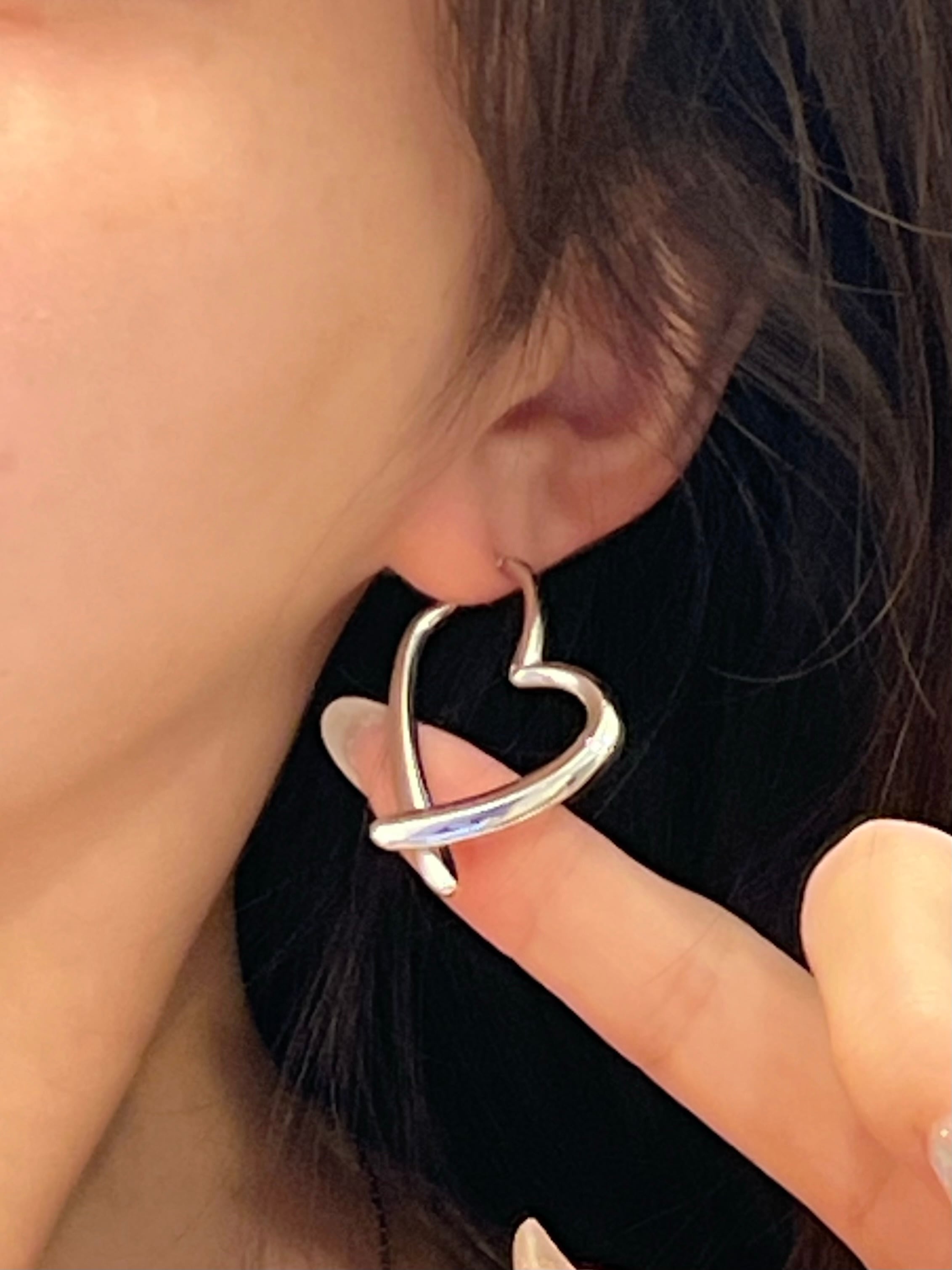 A&G Heart Pierce 両耳 Swing heart pierce | Larme.