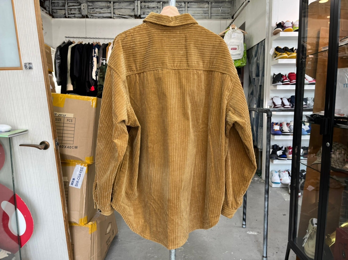 WTAPS 21AW WCPO LS CORDUROY SHIRT CAMEL LARGE 212WVDT-SHM04 57336 