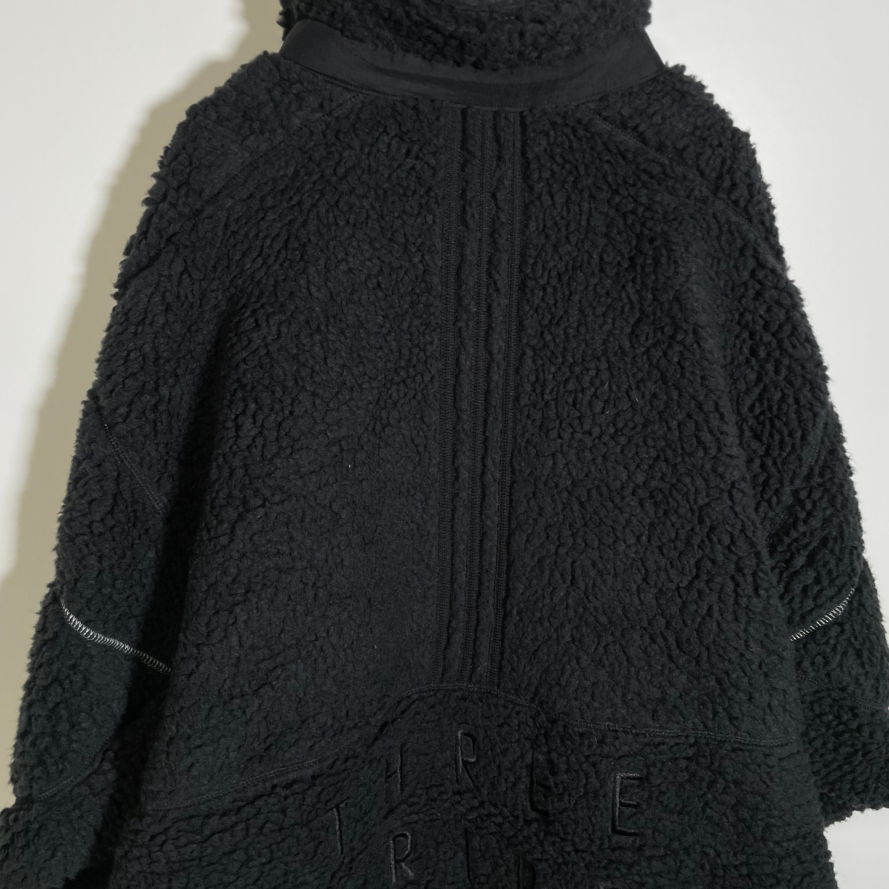 adidas アディダス ボアフリースジャケット 黒 【常田大希着用 adidas アディダス ボアフリースジャケット 黒 【常田大希着用